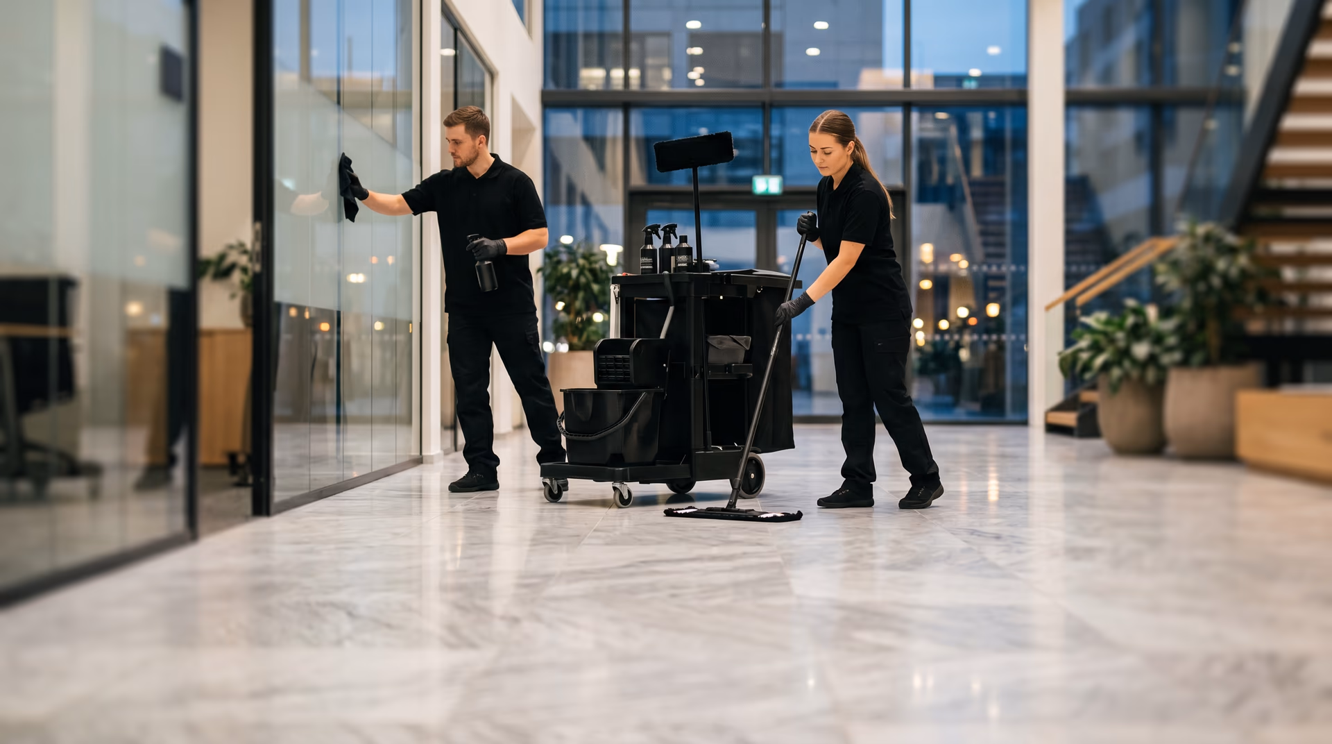 Reinigungsteam von MSS Cleaning im Einsatz – Gebäudereinigung in Essen und NRW